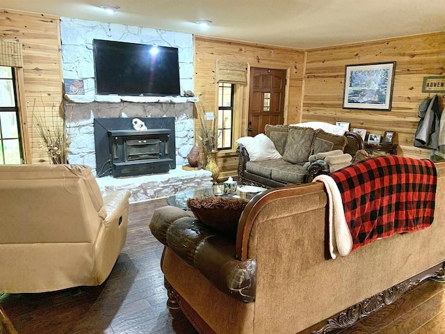 4560 Bishop Rd, Middleton, TN 38052 - living area with wooden walls and wood-type flooring