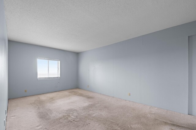 spare room with carpet floors and a textured ceiling