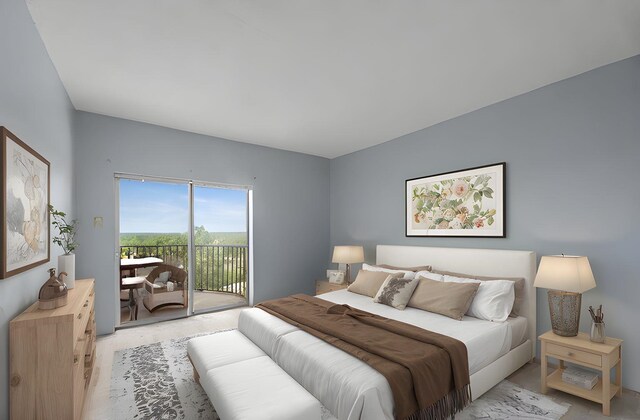 bedroom with access to exterior