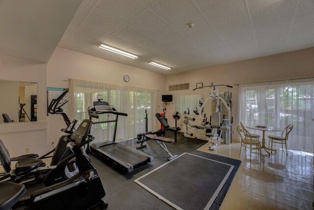 view of workout area