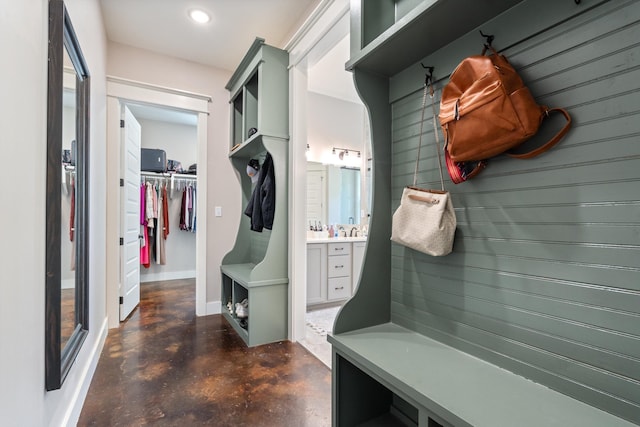 6978 Vaiden Rd, Hernando, MS 38632 - mudroom with concrete flooring, recessed lighting, and baseboards