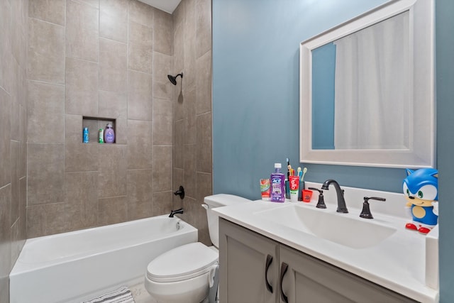 6978 Vaiden Rd, Hernando, MS 38632 - bathroom with toilet, washtub / shower combination, and vanity