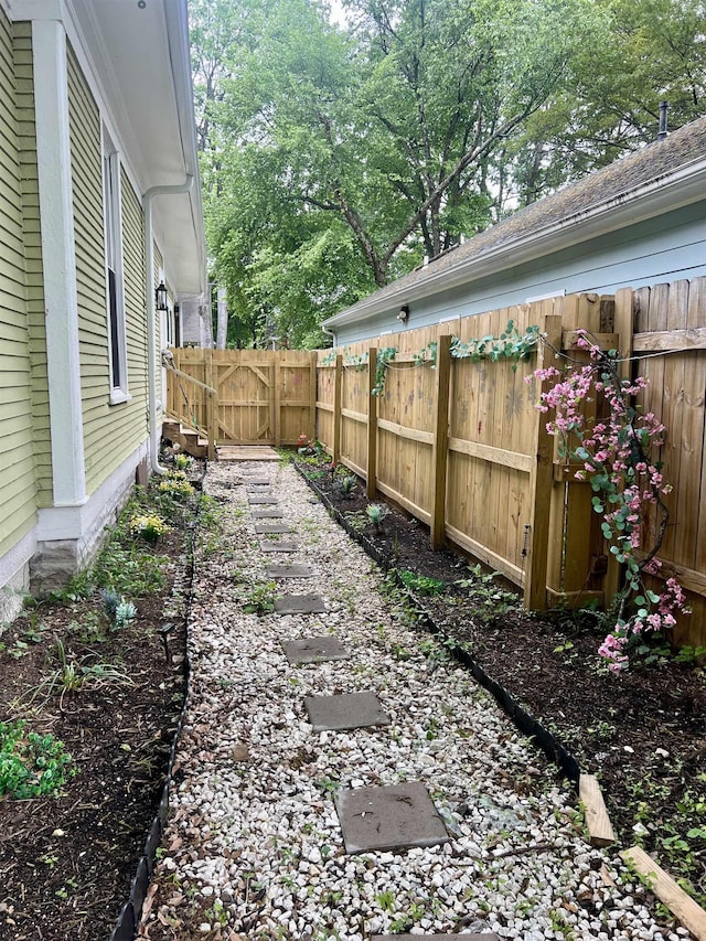 view of fenced backyard