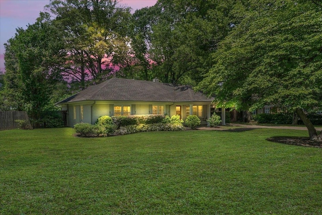 view of single story home