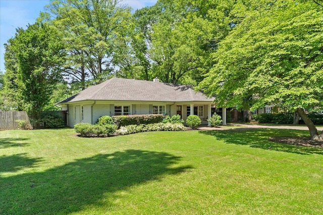 view of single story home
