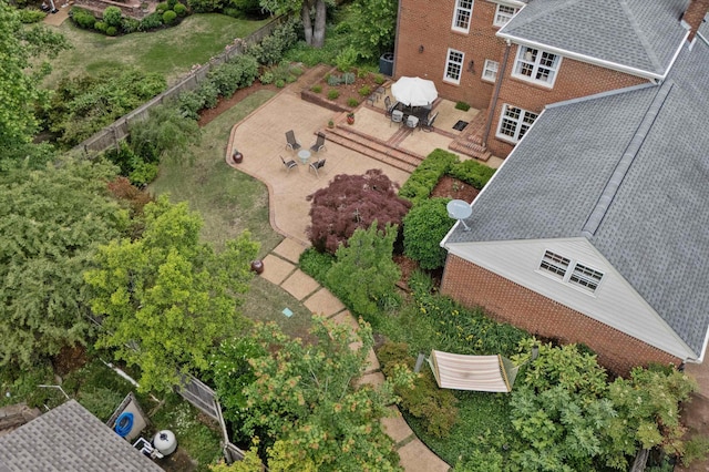 view from above of property