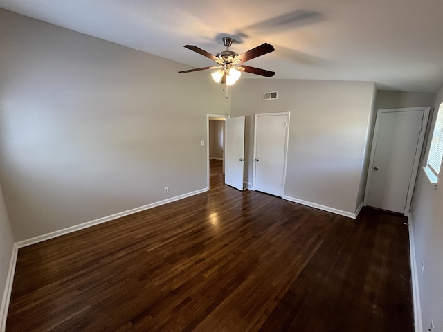 4810 Berrydale Ave, Memphis, TN 38118 - unfurnished bedroom featuring dark wood finished floors, baseboards, and a ceiling fan