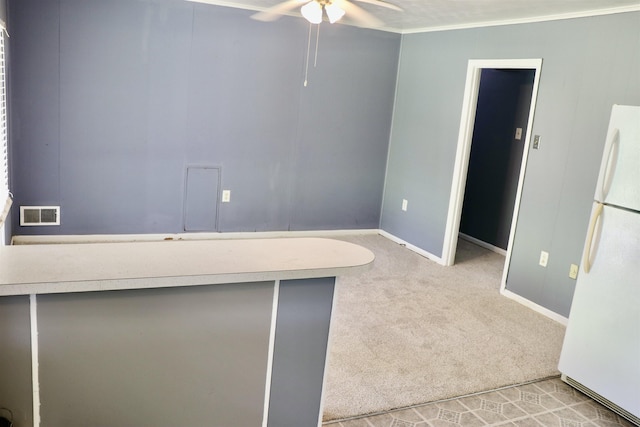 7206 N Juana Dr, Millington, TN 38053 - unfurnished room with ceiling fan, carpet floors, crown molding, and baseboards