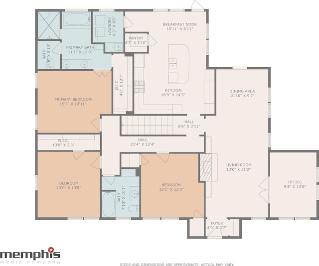 3850 Poplar Ave, Memphis, TN 38111 - room layout