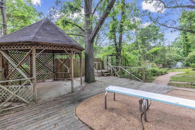 1793 Hayden Rd, Germantown, TN 38138 - wooden terrace with a gazebo and fence