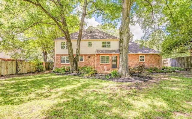 back of property with brick siding