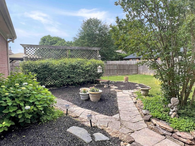 view of fenced backyard