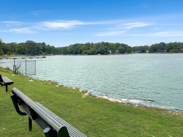 water view with fence