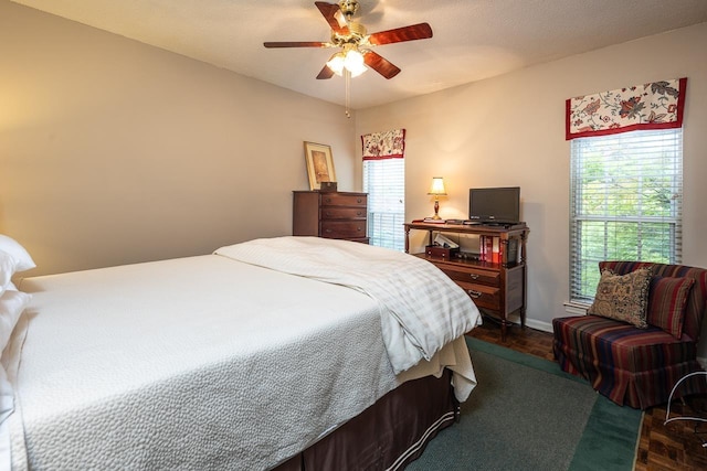 6932 Midhurst Rd Unit 6932, Memphis, TN 38119 - bedroom featuring wood finished floors and a ceiling fan