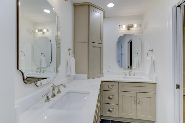 bathroom with two vanities