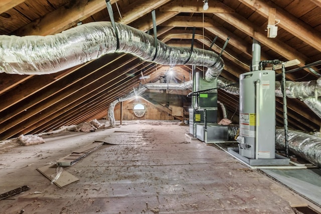 686 Looney Ave, Memphis, TN 38107 - attic featuring water heater and heating unit