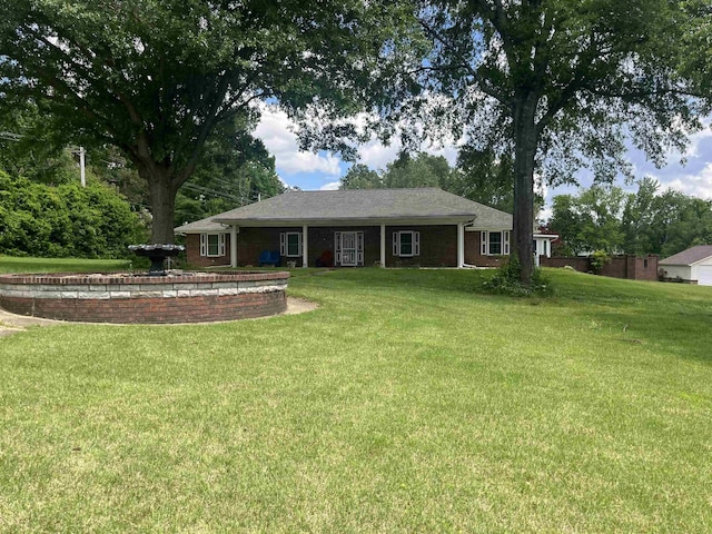 8130 Julie Cv, Millington, TN 38053 - ranch-style home with a front lawn