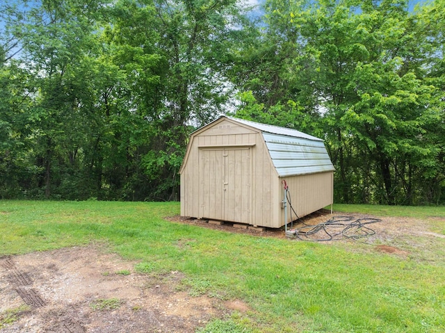 view of shed