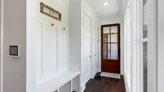 335 Blain St, Rossville, TN 38066 - mudroom with dark wood-type flooring and recessed lighting