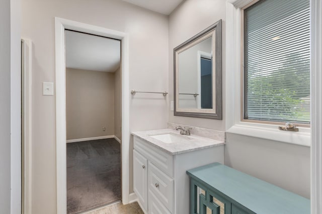 5305 Brantford Ave, Memphis, TN 38120 - bathroom with vanity and baseboards