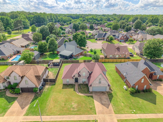 aerial perspective of suburban area