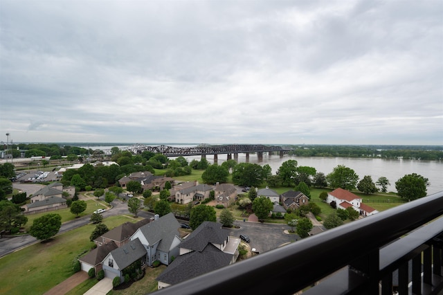 717 S Riverside Dr Unit 1203, Memphis, TN 38103 - aerial perspective of suburban area with a notable bridge and a nearby body of water