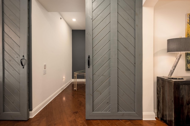 717 S Riverside Dr Unit 1203, Memphis, TN 38103 - hall with baseboards, wood finished floors, and recessed lighting