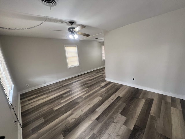 1684 Walter St, Memphis, TN 38108 - empty room featuring ceiling fan, wood finished floors, and baseboards