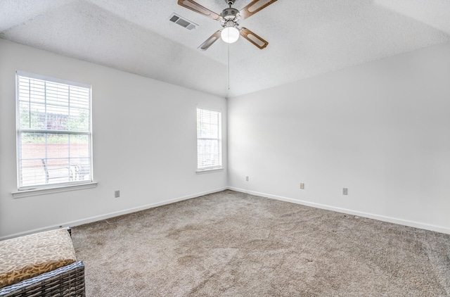 6686 Elmore Ridge Ln, Memphis, TN 38134 - carpeted spare room featuring a ceiling fan, baseboards, and a textured ceiling