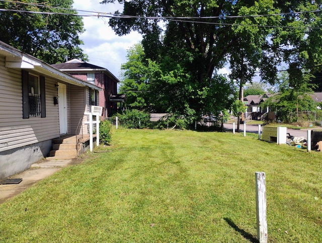 view of green lawn