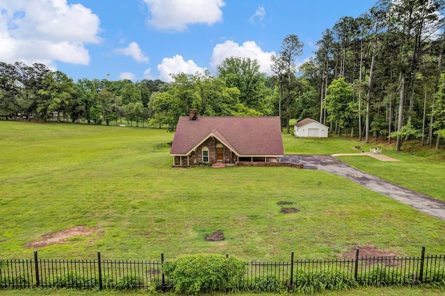 6331 Twin Oaks Dr, Millington, TN 38053 - view of front facade with a chimney