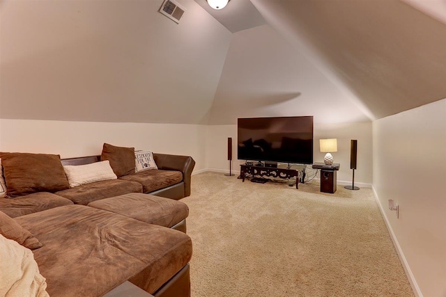 100 Whitehall Ct, Unicorp/Eads, TN 38028 - carpeted living area featuring vaulted ceiling and baseboards