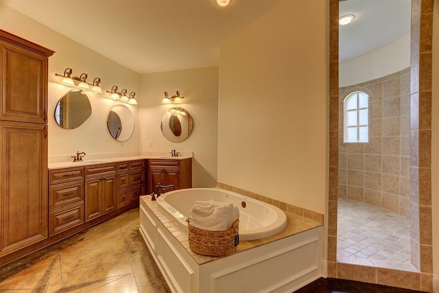 100 Whitehall Ct, Unicorp/Eads, TN 38028 - full bathroom featuring a garden tub, vanity, and a walk in shower