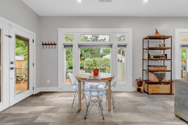 185 Alexander St, Memphis, TN 38111 - dining room featuring plenty of natural light, recessed lighting, and baseboards
