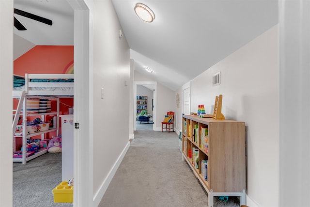 185 Alexander St, Memphis, TN 38111 - hall with lofted ceiling, carpet, and baseboards