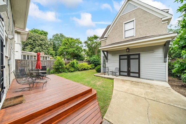 1751 Carr Ave, Memphis, TN 38104 - deck featuring french doors and outdoor dining space