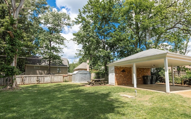 4486 Mayo Ave, Memphis, TN 38128 - view of yard with an outbuilding and a shed