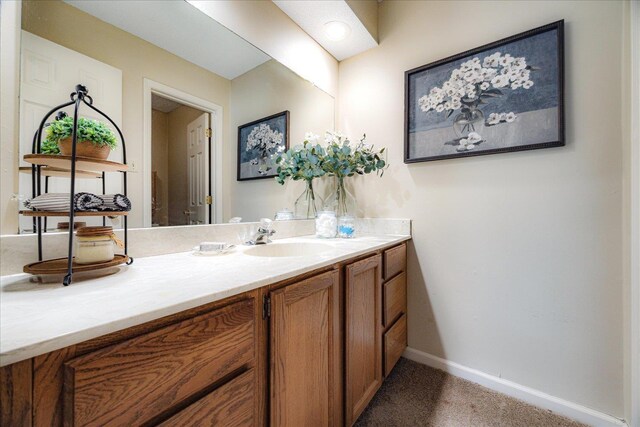 8570 W Park Trail Dr, Germantown, TN 38139 - bathroom featuring baseboards and vanity