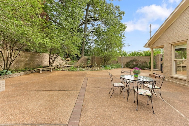 7475 Willey Rd, Germantown, TN 38138 - view of patio / terrace with a fenced backyard and outdoor dining area