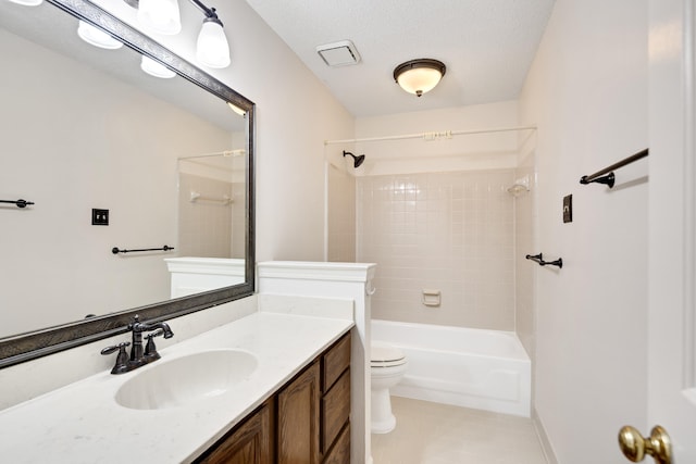 9234 Fletcher Trace Pkwy, Lakeland, TN 38002 - full bath with toilet, tile patterned flooring, vanity, and  shower combination