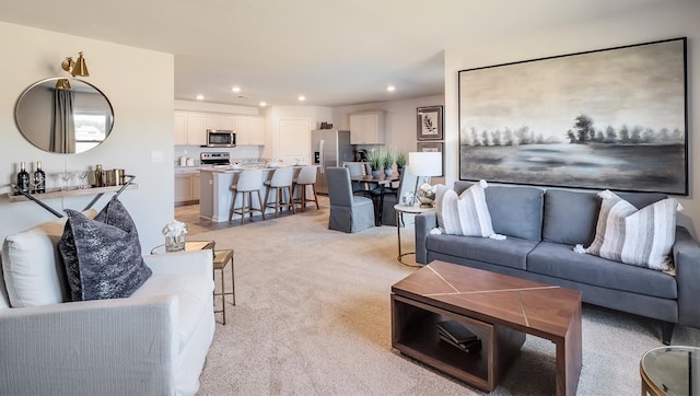 8005 Royster Creek Dr E, Millington, TN 38053 - living room with light carpet and recessed lighting