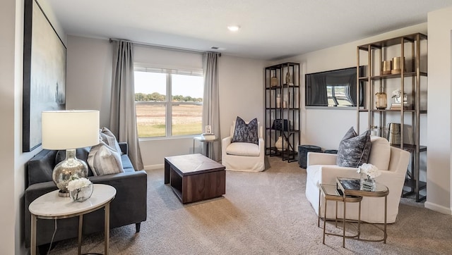 8005 Royster Creek Dr E, Millington, TN 38053 - living area featuring carpet floors and baseboards