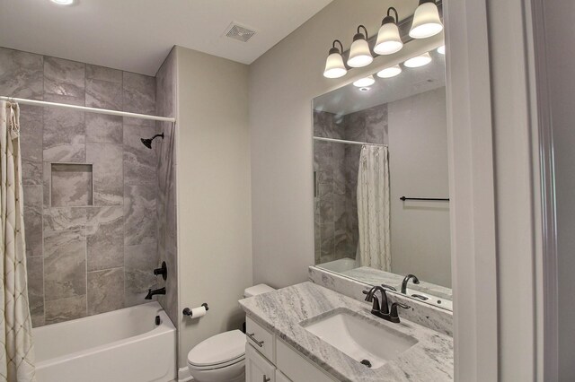 75 Windgrove Cv, Piperton, TN 38017 - bathroom with toilet, shower / bathtub combination with curtain, and vanity