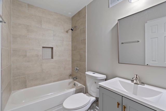 6410 Coteswood Rd, Memphis, TN 38134 - full bath featuring toilet, washtub / shower combination, and vanity