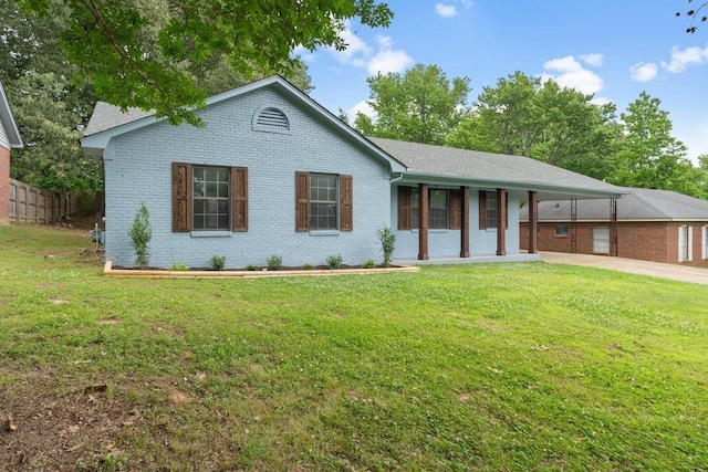 6410 Coteswood Rd, Memphis, TN 38134 - single story home featuring a porch, brick siding, and an attached carport