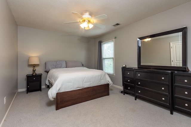 1796 Campden Dr, Collierville, TN 38017 - bedroom with carpet, baseboards, ceiling fan, and a textured ceiling