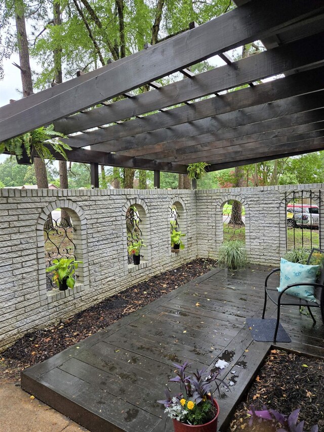 3403 Lynchburg St, Memphis, TN 38134 - view of patio / terrace with a wooden deck and a pergola