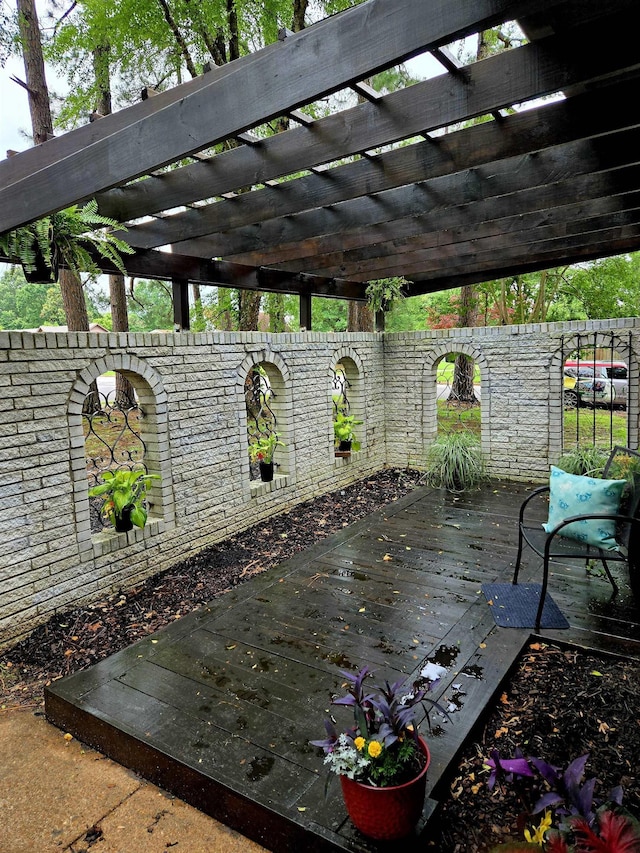 3403 Lynchburg St, Memphis, TN 38134 - wooden terrace with a pergola
