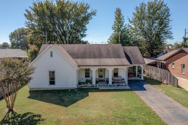 4357 Water Briar Rd, Millington, TN 38053 - view of front facade with driveway, covered porch, a carport, and roof with shingles