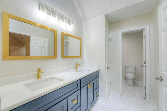 1823 Allenby Green Dr Unit 6, Germantown, TN 38139 - full bathroom featuring marble finish floors, toilet, and double vanity
